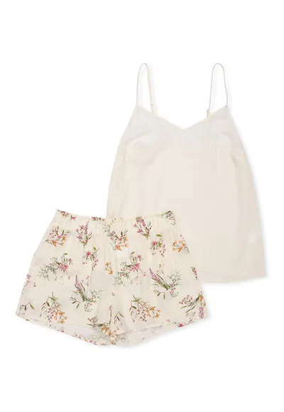 Pijama dama Alb crem - Floral