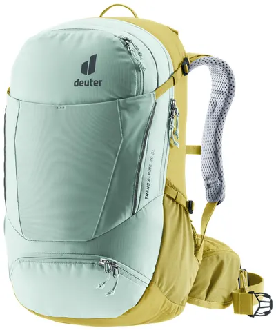 Rucsac de ciclism Deuter - Trans Alpine 28 SL, 28l, verde/galben
