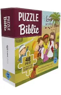 Puzzle biblic 48. Isus binecuvanteaza copiii