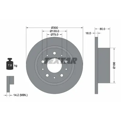 Disc frana TEXTAR 92157600