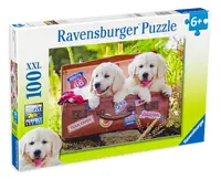 Puzzle Ravensburger din 100 XXL de piese - Catelusi calatori