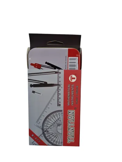Set Geometrie TianTian în Penar Metalic – 12 Bucăți/Set (Vânzare en-gros)