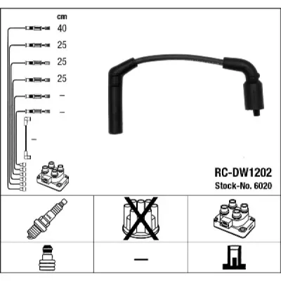 Set cablaj aprindere NGK 6020