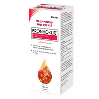 Bronhoklir sirop pentru tuse uscata, Stada | 200 ml