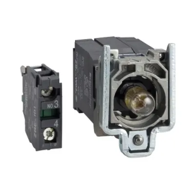 Bloc Luminos cu Corp/Guler Prindere, cu bec Ba9S cu incandescenta 110, 120V 1Nd