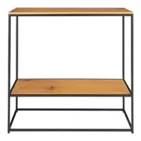 Masă consolă cu blat cu aspect de lemn de stejar 80x36 cm Vita – House Nordic