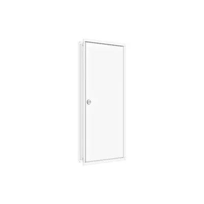 Flush-mounted frame flat + door 2-24, 3-part system, 100mm