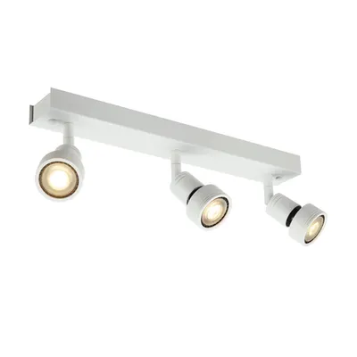 Corp iluminat TAVAN, PURI Wall Luminita GU10, alb cu trei capete, QPAR51, alb mat, max. 150 W, cu inel deco