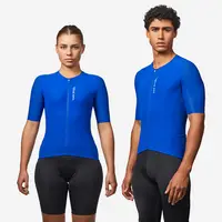 Tricou ciclism șosea vară unisex RACER 2 Albastru