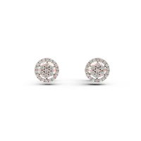 Cercei din aur roz cu diamante de 0.276ct