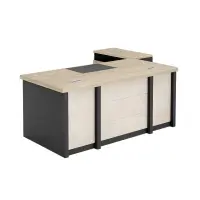 Birou managerial Kendall cu panou frontal decorativ - dimensiuni 1800 x 800 x 750 mm