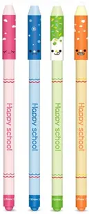 Roller gel cu rescriere, 0.5mm, albastru, Happy Color, Faces