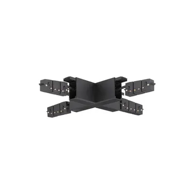 BREDA MAGNETIC Nisipiu Negru Aluminiu Connector Cross Corner Connector For Suspend & Surface Mounted