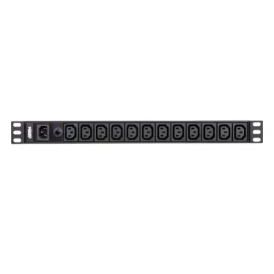 Bara alimentare profesionala PDU rack 19 inch Aten PE0112G-AT-G, 1U 10A 12Port Basic PDU, Negru