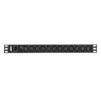 Bara alimentare profesionala PDU rack 19 inch Aten PE0112G-AT-G, 1U 10A 12Port Basic PDU, Negru