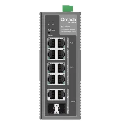 Switch industrial Gigabit Easy Mn TP-LINK Omada IES210GPP, 8 porturi Gigabit RJ45, 2 Gigabit Combo RJ45/SFP, 20 Gbps