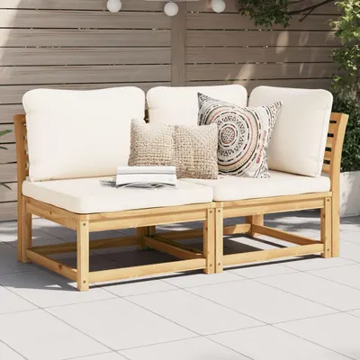Gossi set mobilier de gradina cu perne, 2 piese, lemn masiv de acacia
