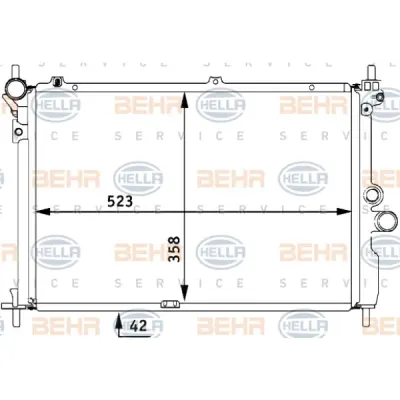 Radiator, racire motor HELLA 8MK 376 711-751
