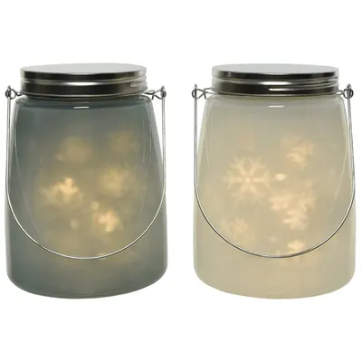 Decoratiune - LED Frosted Snowflake Glass - Warm White - mai multe culori