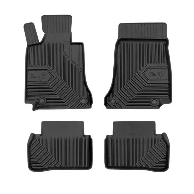 Set covorase cauciuc 4 piese No. 77, fata spate negru, potrivit MERCEDES C (A205), C (C205), C T-MODEL (S205), C (W205) 12.13