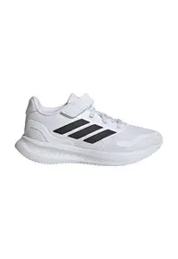 Pantofi sport Runfalcon 5 din plasa cu logo si velcro - Negru/Alb optic
