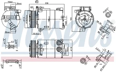 Compresor climatizare aer conditionat potrivit VOLVO S60 II, S80 II, V60 I, V70 III, XC60 I; FORD GALAXY II, GALAXY MK II, MONDEO IV, S-MAX; LAND ROVER FREELANDER 2, RANGE ROVER EVOQUE 2.0 09.09-12.19