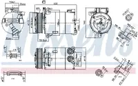 Compresor climatizare aer conditionat potrivit VOLVO S60 II, S80 II, V60 I, V70 III, XC60 I; FORD GALAXY II, GALAXY MK II, MONDEO IV, S-MAX; LAND ROVER FREELANDER 2, RANGE ROVER EVOQUE 2.0 09.09-12.19