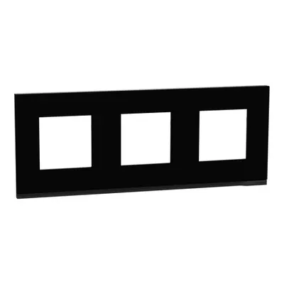 Placa ornament, Unica Pure, trei module, negru
