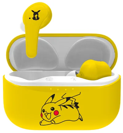 Căști pentru copii OTL Technologies - Pikachu, TWS, galbene/albe