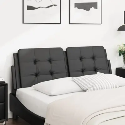 vidaXL Pernă pentru tăblie pat, Zadar, negru, 120 cm, piele artificială