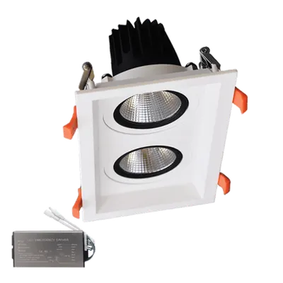 Spot Led Dublu 2x15w 230v 3000k Wh+kit Emergenta