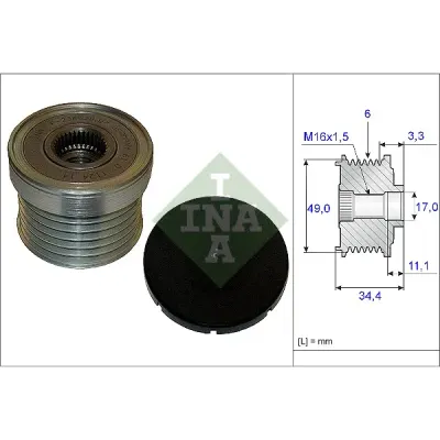 Sistem roata libera, generator INA 535 0183 10