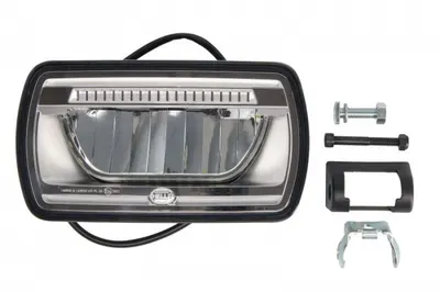 Far universal stanga dreapta (dreptunghiular, JUMBO, LED, 12 24V, 1,3; 2,7; 8W, latime 238mm, inaltime 132mm, adancime: 113mm, aluminiu, negru, lumini pozitie, lungime cablu: 800mm, standing fitting)