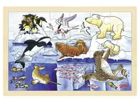 Puzzle din lemn goki - Animale arctice