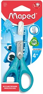 Foarfecă pentru copii Maped Essentials Pulse - 13 cm, albastru