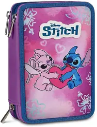 Penar cu rechizite Seven - Lilo & Stitch, 3 fermoare