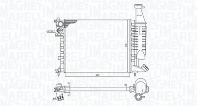 Radiator Motor Potrivit Citroen Berlingo, Berlingo Minivan; Peugeot Partner, Partner Minivan 1.1 1.6 1.6d