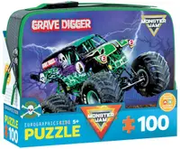 Puzzle pentru copii Eurographics din 100 piese - Pachet de prânz "Monster Jam: Grave Digger"