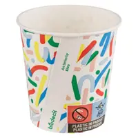 Pahare din Carton PE, 120 ml, Multicolore Artwork, 12 Bucati