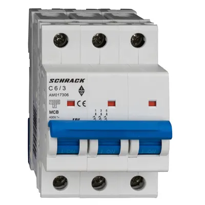 Intreruptor automat AMPARO 10kA, C 6A, 3 poli