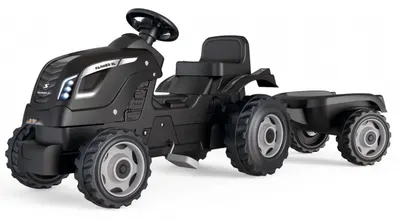 Tractor pentru copii cu pedale Smoby Farmer XL - Cu remorcă, negru