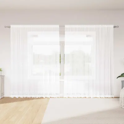 vidaXL Cortină din Dantelă Alb 300 x 245 cm Poliester