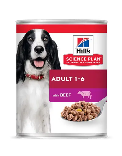 Hrana umeda caini, Hill's Science Plan Canine Adult Beef, 370 g