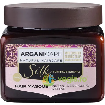 Masca de Par pentru Descurcare Instanta si Stralucire cu Proteina din Matase Silk 500ml