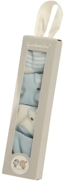 Șosete pentru bebeluși Gamberritos - 0-3 luni, albastru, 4 buc