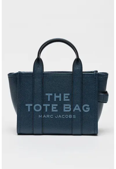 Geanta tote din piele The Small - Bleumarin