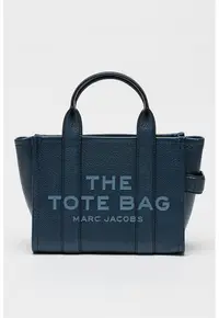 Geanta tote din piele The Small - Bleumarin