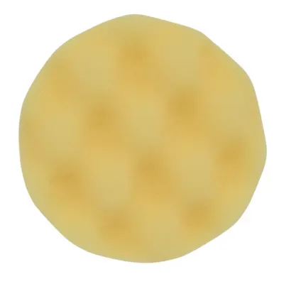 Burete abraziv lustruire, varf: ondulat, moale, diametru: 75 mm, culoare: galben, 4 buc