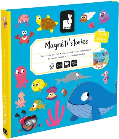 Carte magnetică pentru copii Janod - Fundul mării