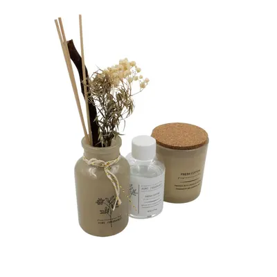 Set odorizant cameră și lumânare Fresh cotton
